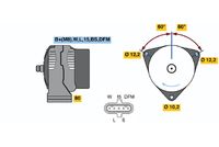 BOSCH 0 124 655 016 - Alternador