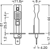ams-OSRAM 64150DWESY-2HB - Lámpara, faro antiniebla
