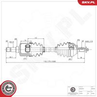 ESEN SKV 40SKV055 - Árbol de transmisión