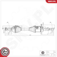 ESEN SKV 40SKV061 - Árbol de transmisión