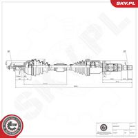 ESEN SKV 40SKV127 - Árbol de transmisión