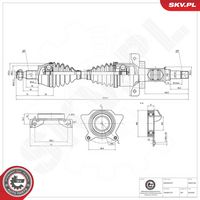 ESEN SKV 40SKV136 - Árbol de transmisión