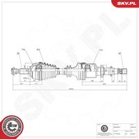 ESEN SKV 40SKV145 - Árbol de transmisión