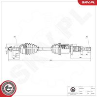 ESEN SKV 40SKV154 - Árbol de transmisión