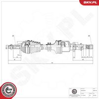 ESEN SKV 40SKV155 - Árbol de transmisión