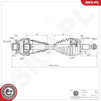 ESEN SKV 40SKV158 - Árbol de transmisión