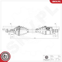 ESEN SKV 40SKV166 - Árbol de transmisión