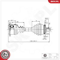 ESEN SKV 40SKV304 - Árbol de transmisión
