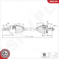 ESEN SKV 40SKV454 - Árbol de transmisión