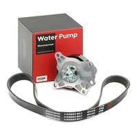Stark SKPRB-5160006 - Bomba de agua + kit de correa poli V
