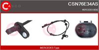CASCO CSN76E34AS - Sensor, revoluciones de la rueda
