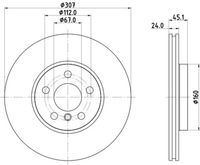 HELLA 8DD 355 135-121 - Disco de freno