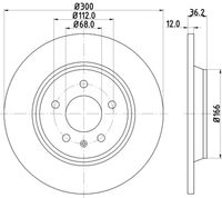 HELLA 8DD 355 113-931 - Disco de freno