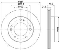 HELLA 8DD 355 107-381 - Disco de freno