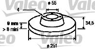 VALEO 186452 - Disco de freno