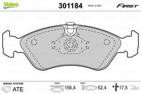 VALEO 301184 - Juego de pastillas de freno