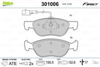 VALEO 301006 - Juego de pastillas de freno