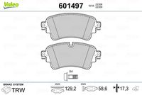 VALEO 601497 - Juego de pastillas de freno