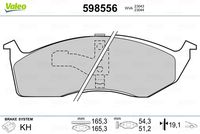 VALEO 598556 - Juego de pastillas de freno