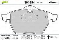 VALEO 301454 - Juego de pastillas de freno