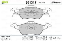 VALEO 301317 - Juego de pastillas de freno