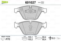 VALEO 601027 - Juego de pastillas de freno