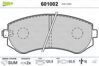 VALEO 601002 - Juego de pastillas de freno