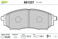 VALEO 601337 - Juego de pastillas de freno