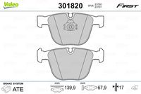 VALEO 301820 - Juego de pastillas de freno