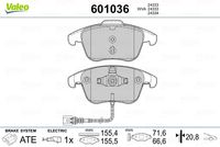 VALEO 601036 - Juego de pastillas de freno