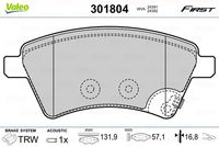 VALEO 301804 - Juego de pastillas de freno