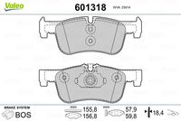 VALEO 601318 - Juego de pastillas de freno