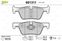 VALEO 601311 - Juego de pastillas de freno