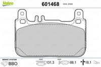 VALEO 601468 - Juego de pastillas de freno