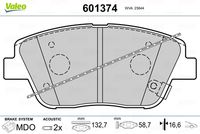 VALEO 601374 - Juego de pastillas de freno