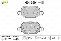 VALEO 601550 - Juego de pastillas de freno