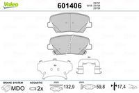 VALEO 601406 - Juego de pastillas de freno