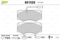 VALEO 601520 - Juego de pastillas de freno