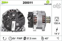 VALEO 200011 - Alternador