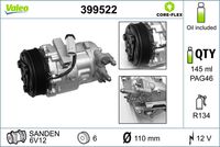 VALEO 399522 - Compresor, aire acondicionado