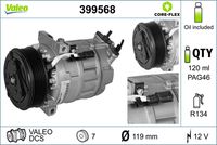 VALEO 399568 - Compresor, aire acondicionado