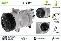 VALEO 813104 - Compresor, aire acondicionado