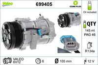 VALEO 699405 - Compresor, aire acondicionado