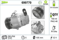 VALEO 699770 - Compresor, aire acondicionado