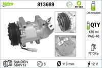 VALEO 813689 - Compresor, aire acondicionado