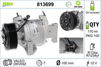 VALEO 813699 - Compresor, aire acondicionado
