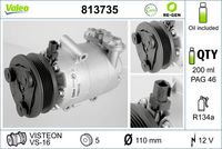 VALEO 813735 - Compresor, aire acondicionado