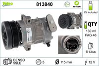 VALEO 813840 - Compresor, aire acondicionado