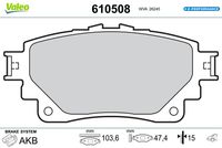 VALEO 610508 - Juego de pastillas de freno