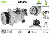 VALEO 813430 - Compresor, aire acondicionado